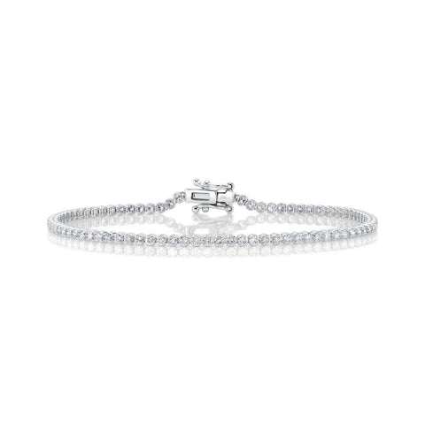 Shy Creation Diamond Tennis Bracelet 1.91 CT-Shy Creation Diamond Tennis Bracelet in 14 karat white gold with diamonds totaling 1.91 carats.