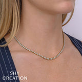 Shy Creation Diamond Tennis Necklace 1.93 CT-Shy Creation Diamond Tennis Necklace 1.93 CT