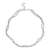 Shy Creation Diamond Twisted Double Strand Necklace 2.53 CT-Shy Creation Diamond Twisted Double Strand Necklace 2.53 CT - SC55029307