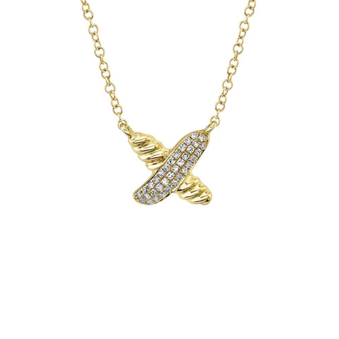 Shy Creation Diamond X Necklace 0.08 CT-Shy Creation Diamond X Necklace 0.08 CT - SC55021790