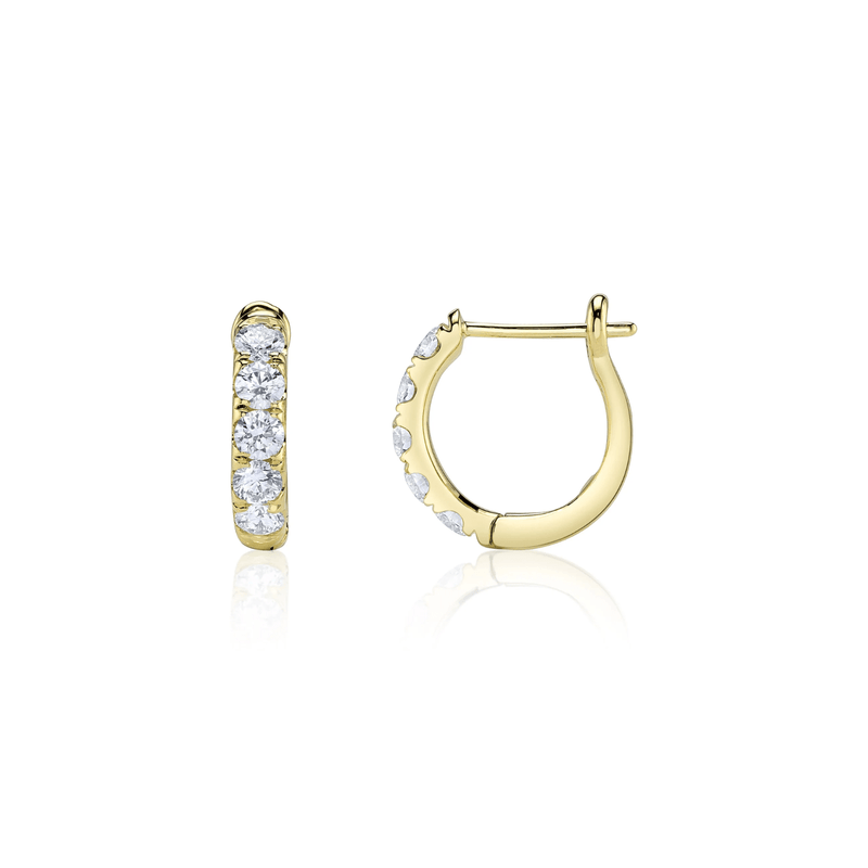 Shy Creation Diamond Huggie Earrings 0.81 CT-Shy Creation Eternal Diamond Huggie Earrings - SC22006122V2