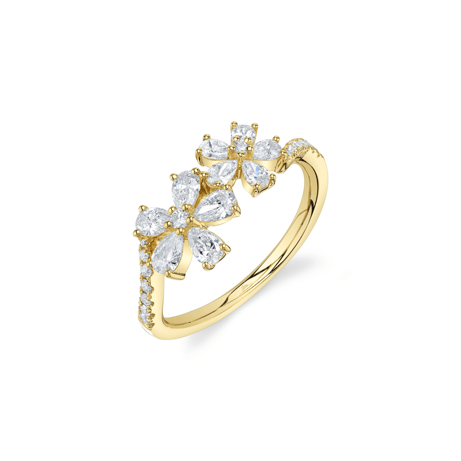 Shy Creation Flower Diamond Ring - SC55029095