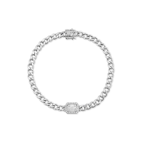 Shy Creation Diamond Baguette Link Bracelet 0.30 CT-Shy Creation Kate Diamond Baguette Link Bracelet - SC36214705