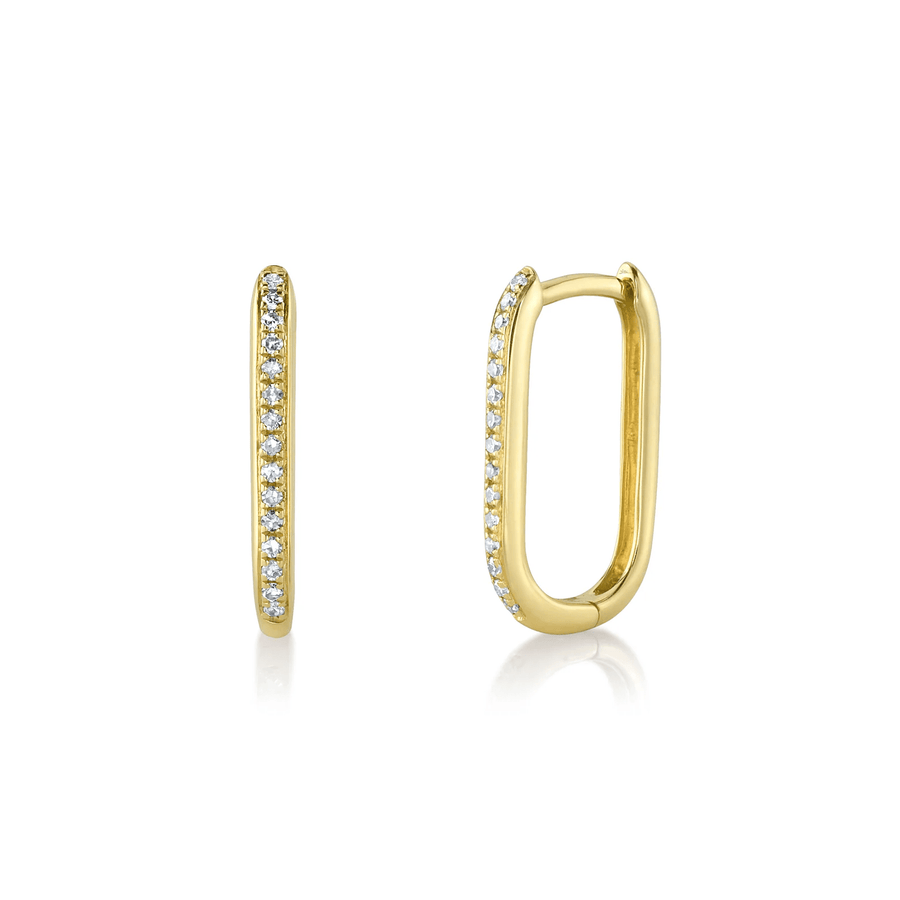 Shy Creation Katie Diamond Oval Hoop Earrings 0.08CT - SC55014489H0.60