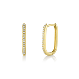 Shy Creation Katie Diamond Oval Hoop Earrings 0.08CT-Shy Creation Katie Diamond Oval Hoop Earrings 0.08CT - SC55014489H0.60