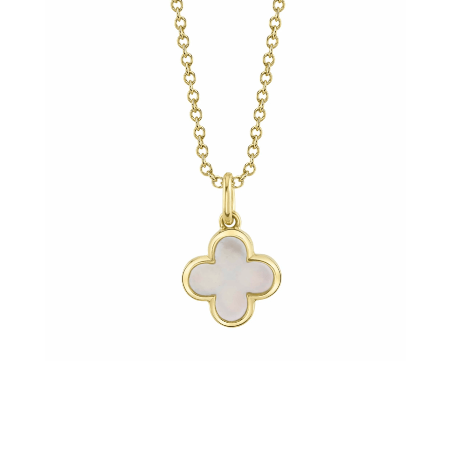 Shy Creation Mother-of-Pearl Clover Necklace 0.33 CT - SC55025600V2
