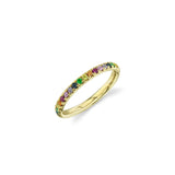 Shy Creation Rainbow Multi-Color Stone Band 0.31 CT-Shy Creation Rainbow Multi - Color Stone Band 0.31 CT - SC22006290