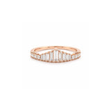 Tapered Baguette Tiara Diamond Stacking Ring-Tapered Baguette Tiara Diamond Stacking Ring