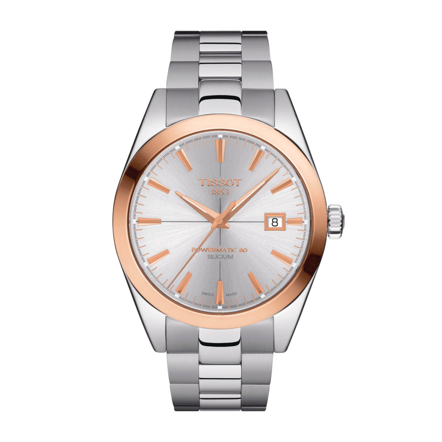 Tissot Gentleman Powermatic 80 Silicium Solid 18K Gold bezel - T927.407.41.031.00
