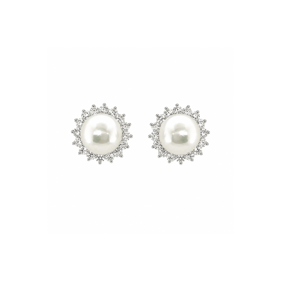 white south sea culutred pearl diamond