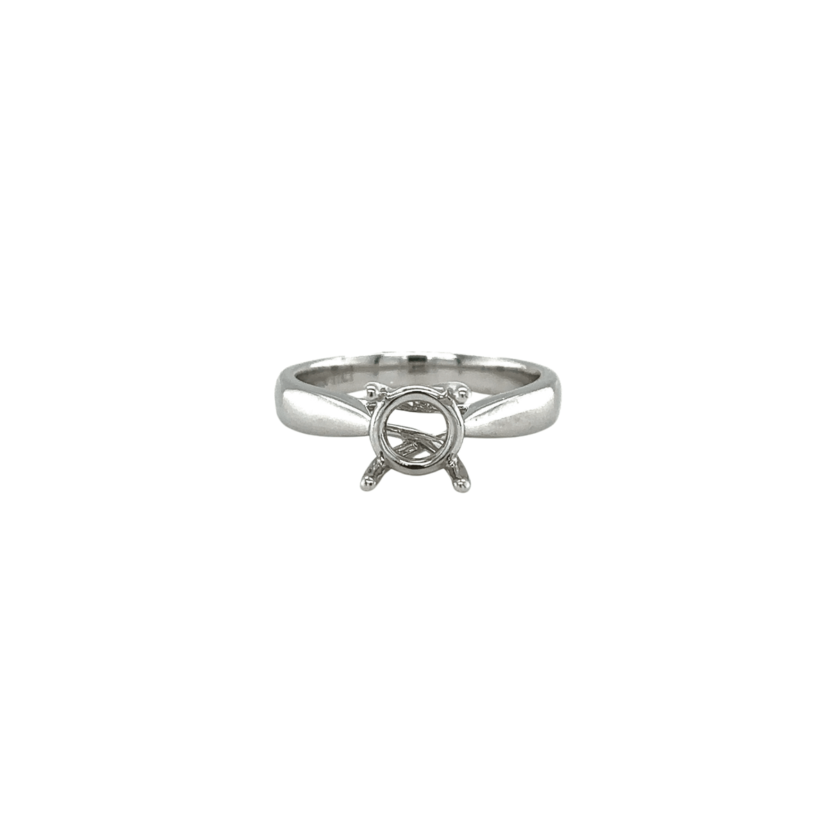 White Gold 4 - Prong Mounting Ring - 8MKEY00117