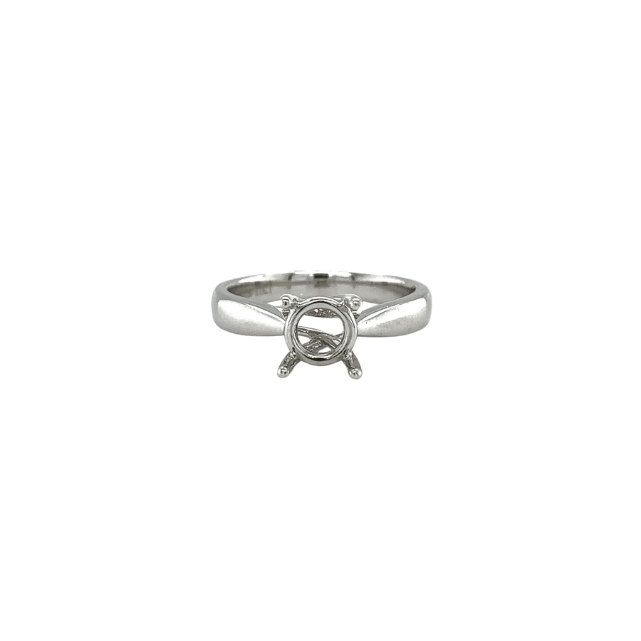 White Gold 4 - Prong Mounting Ring - 8MKEY00117