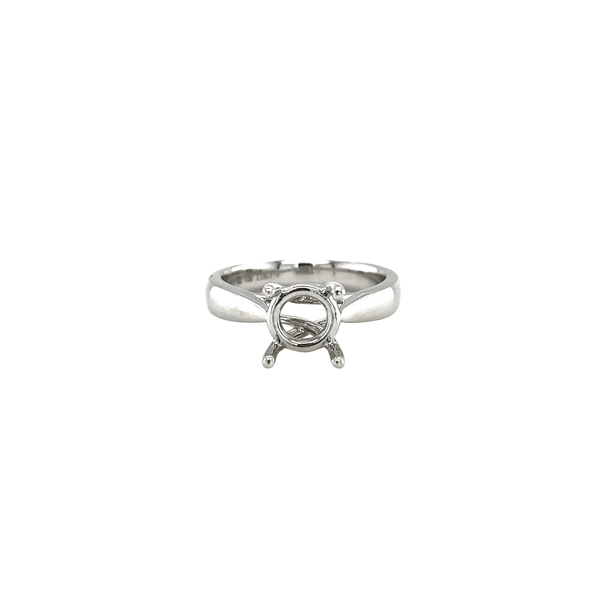 White Gold 4 - Prong Mounting Ring - 8MKEY00133