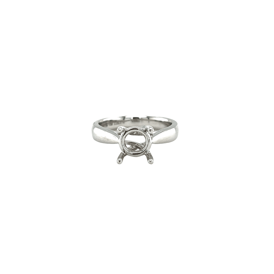White Gold 4 - Prong Mounting Ring - 8MKEY00133