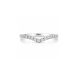 White Gold Curved Pavé Diamond Contour Band-White Gold Curved Pavé Diamond Contour Band - DRRTJ00117