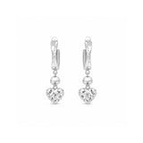 White Gold Diamond-Cut Gold Bead Huggie Earrings-White Gold Diamond-Cut Gold Bead Huggie Earrings