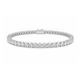 White Gold Diamond Tennis Bracelet - 8.01 CT-White Gold Diamond Tennis Bracelet - 8.01 CT