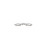 White Gold V-shape Pavé Diamond Band-White Gold V-shape Pavé Diamond Band - DRRTJ00133