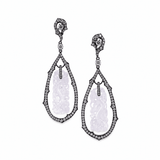 White Jade Dangle Earrings-White Jade Dangle Earrings