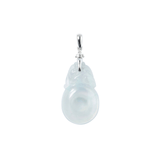 White Jade Diamond Pendant and Chain-White Jade Diamond Pendant and Chain - ONNEL00752