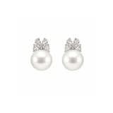 White South Sea Pearl Diamond Earrings-white south sea pearl diamond earrings