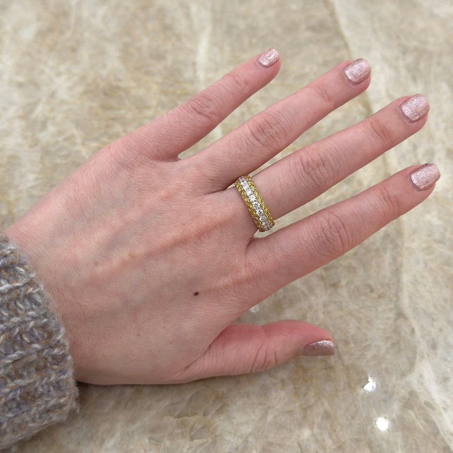 Yellow and White Diamond Ring - DRTIJ03926