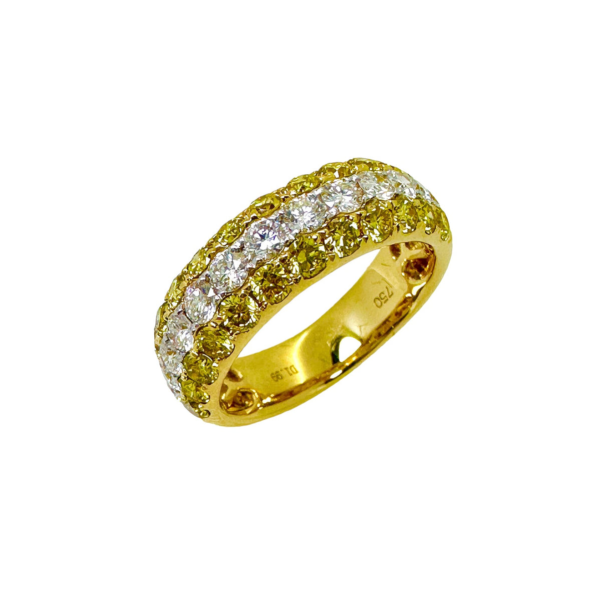 Yellow and White Diamond Ring - DRTIJ03926