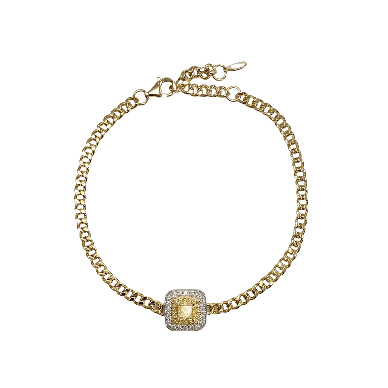 Yellow Diamond Bracelet-Yellow Diamond Bracelet - DBEDW00638
