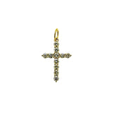 Yellow Diamond Cross Pendant-Yellow Diamond Cross Pendant - DPTIJ02053
