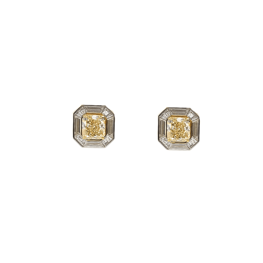 Yellow Diamond Earrings
