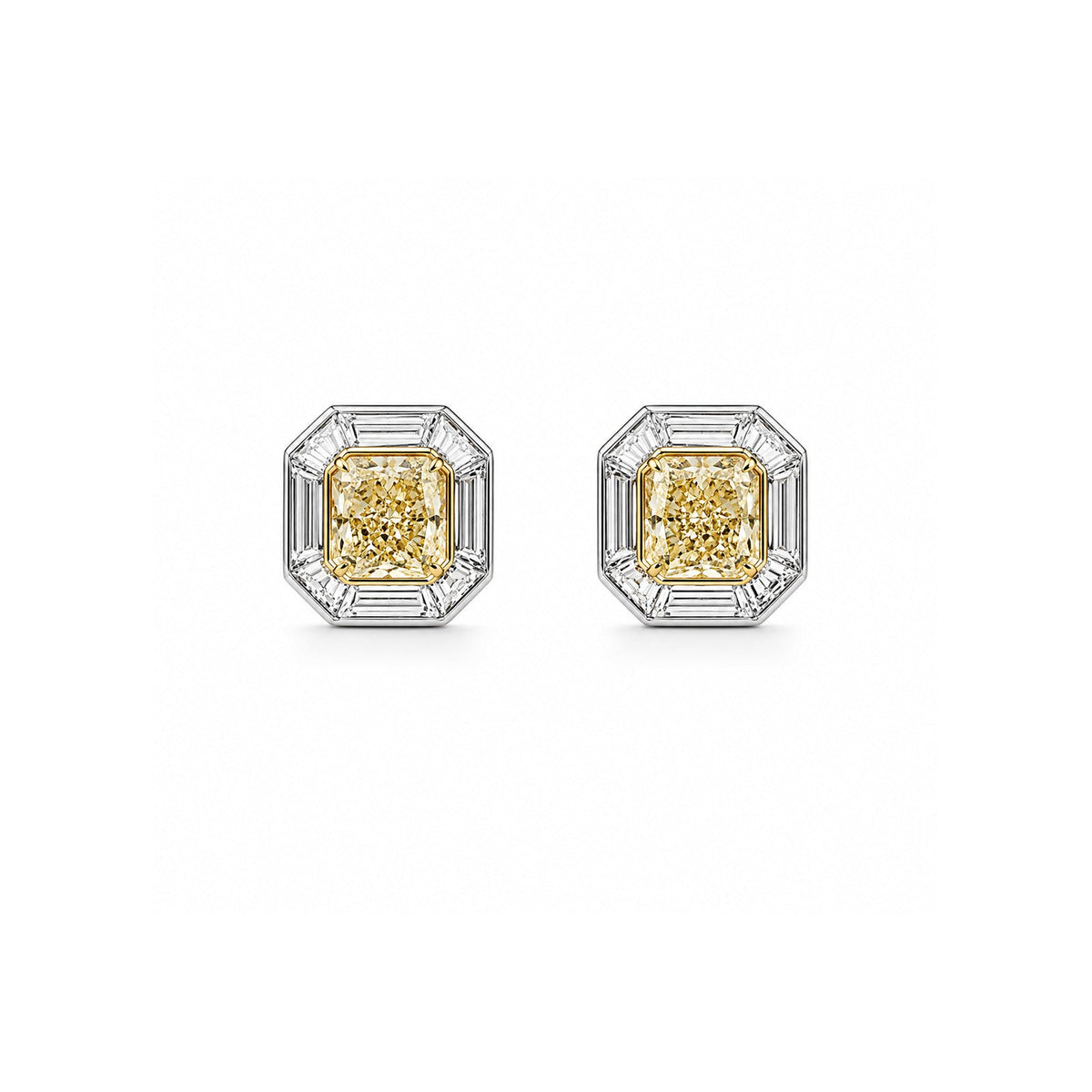 Yellow Diamond Earrings