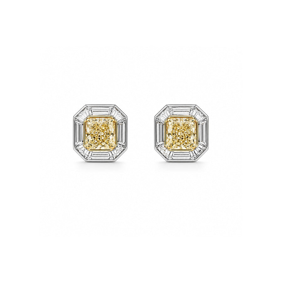 Yellow Diamond Earrings