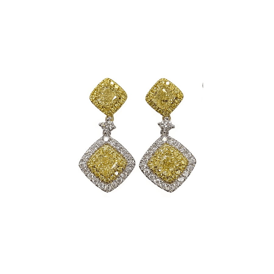 Yellow Diamond Earrings - ERDIA359180