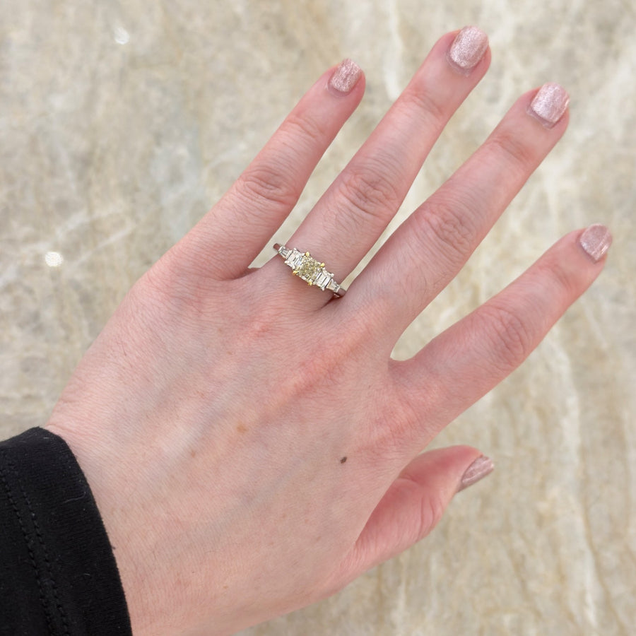 Yellow Diamond Engagement Ring - DRCRA00046