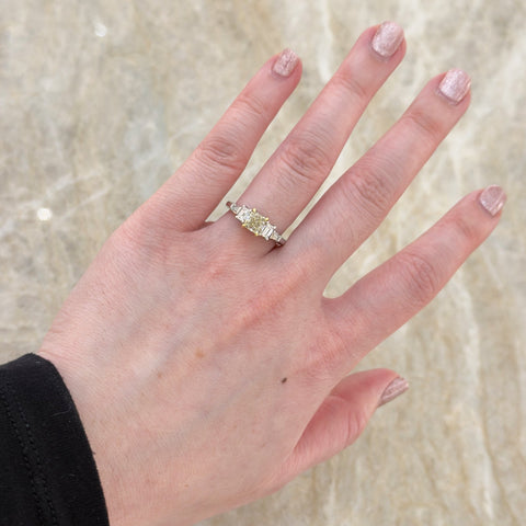 Yellow Diamond Engagement Ring-Yellow Diamond Engagement Ring - DRCRA00046