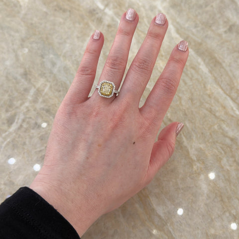 Yellow Diamond Engagement Ring-Yellow Diamond Engagement Ring - DRTIJ02712