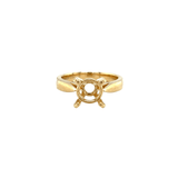 Yellow Gold 4-Prong Mounting Ring-Yellow Gold 4 - Prong Mounting Ring - 8MKEY00073