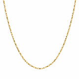 Yellow Gold Diamond-Cut Chain Necklace 18