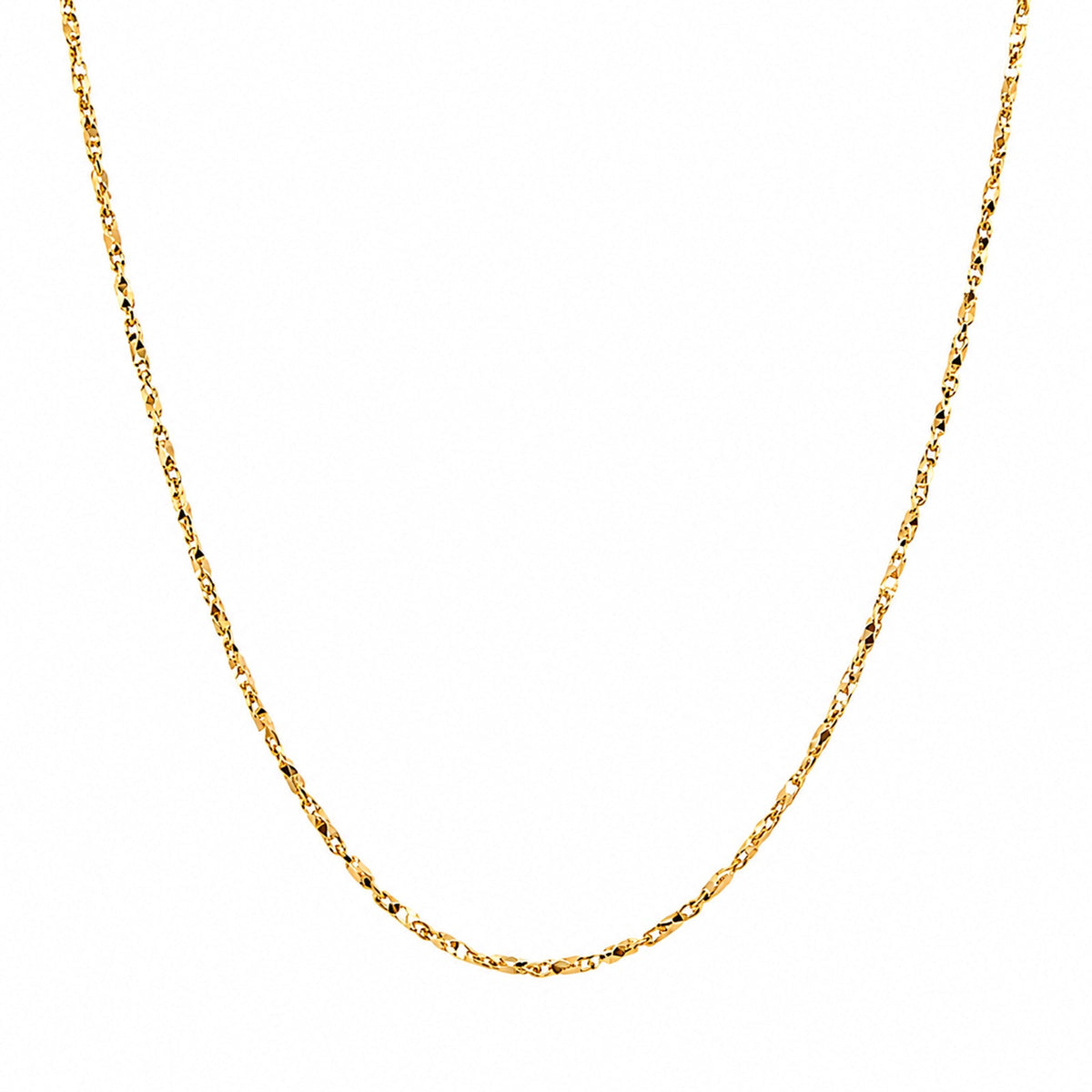Yellow Gold Diamond-Cut Chain Necklace - 8NKEY05924