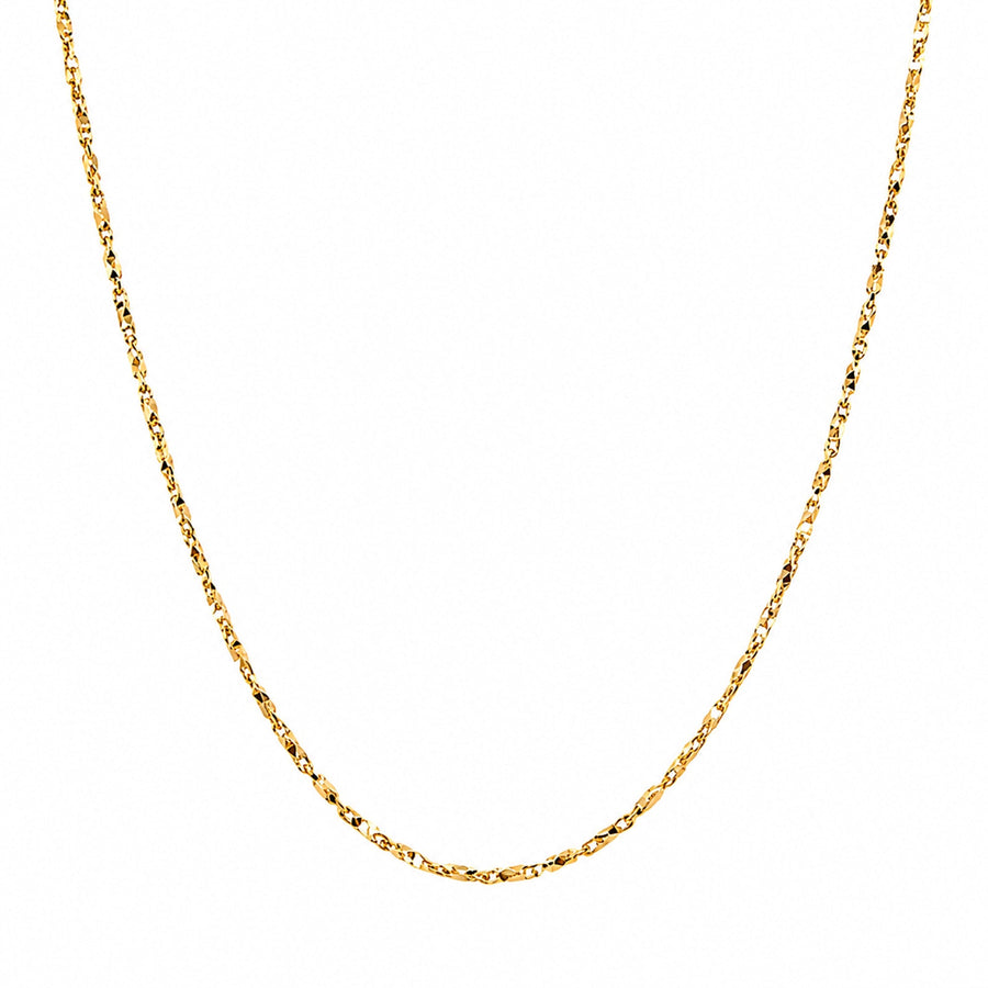 Yellow Gold Diamond-Cut Chain Necklace - 8NKEY05924
