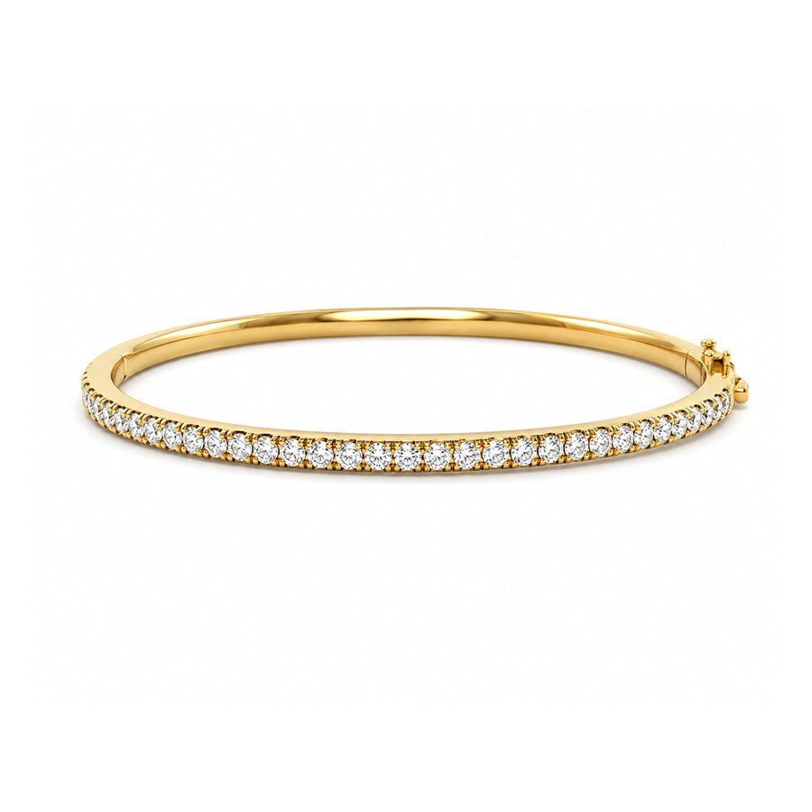 Yellow Gold Diamond Eternity Bangle