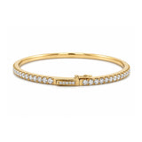 Yellow Gold Diamond Eternity Bangle-Yellow Gold Diamond Eternity Bangle