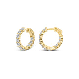 Yellow Gold Diamond Inside-Out Hoop Earrings-Yellow Gold Diamond Inside-Out Hoop Earrings - DEODE05951