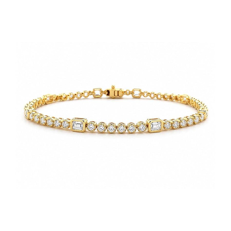 Yellow Gold Diamond Line Bracelet