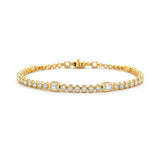 Yellow Gold Diamond Line Bracelet-Yellow Gold Diamond Line Bracelet