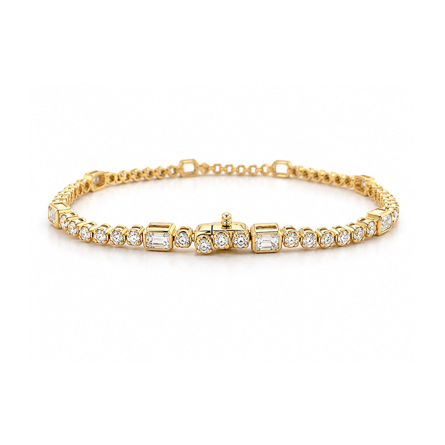 Yellow Gold Diamond Line Bracelet