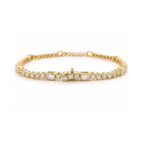 Yellow Gold Diamond Line Bracelet-Yellow Gold Diamond Line Bracelet