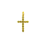 Yellow Sapphire Cross Pendant-Yellow Sapphire Cross Pendant - SPTIJ00745