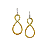 Yellow Sapphire Diamond Earrings-Yellow Sapphire Diamond Earrings - SETIJ00919