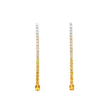 Yellow Sapphire Diamond Long Earrings-Yellow Sapphire Diamond Long Earrings - SETIJ00893